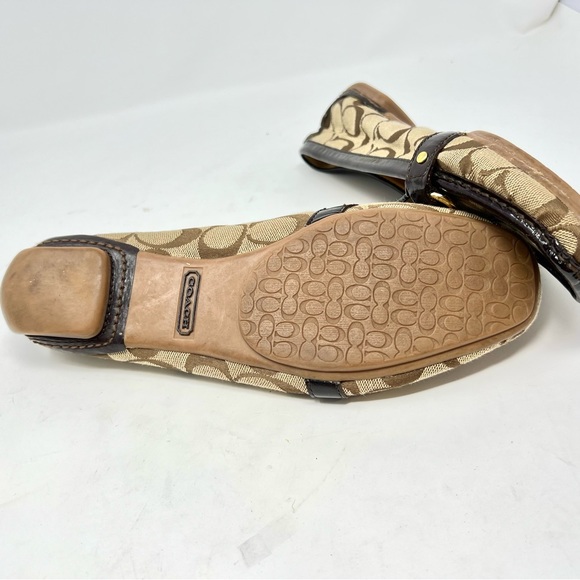 Coach dress shoes Stacie Q 131 Sz 8M Brown F2070/G07 buckle flats comfort - Picture 2 of 8